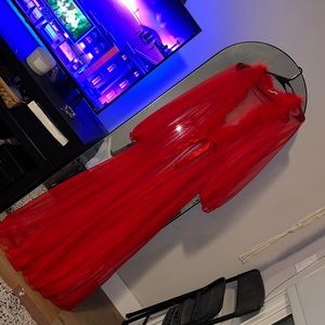 MESH RED ROBE